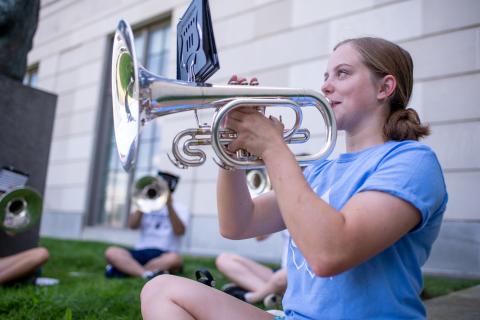 CWRIU marching band, brass