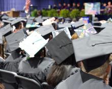 Photo of graduation caps