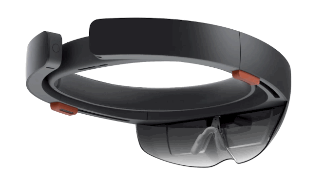 rotating view of the hololens headset