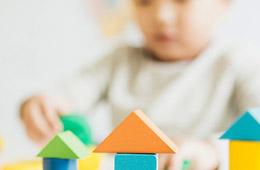 Child playing with blocks