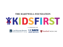KidsFirst Logo with The Hartwell Foundation, Case Western Reserve University, UC Davis, and Stanford University 