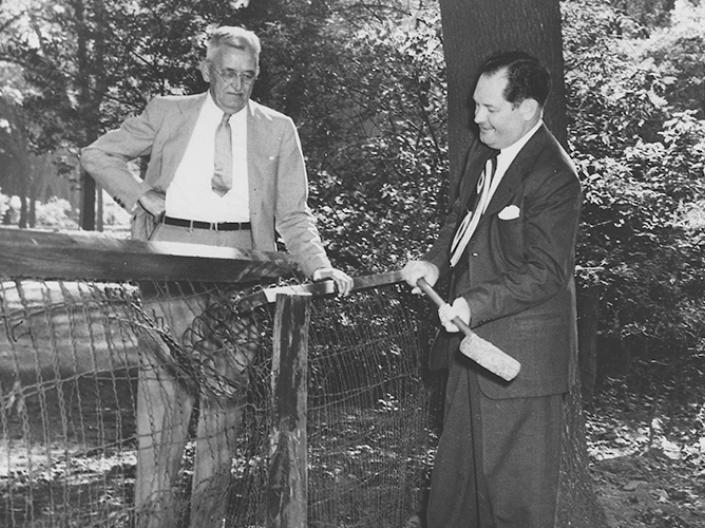 President Winfred Leutner and President T. Keith Glennan