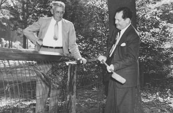 President Winfred Leutner and President T. Keith Glennan