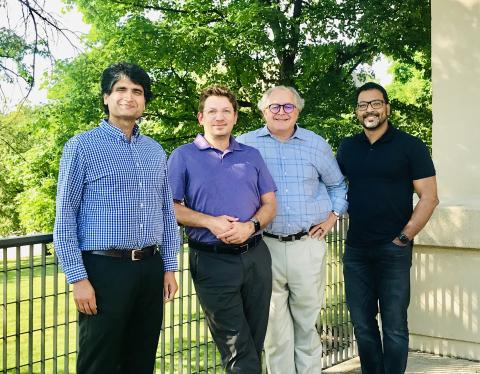 From left: Harihara Baskaran, Umut Gurkan, Allan Doctor (lead principal investigator on the DARPA project from University of Maryland) and Anirban Sen Gupta.