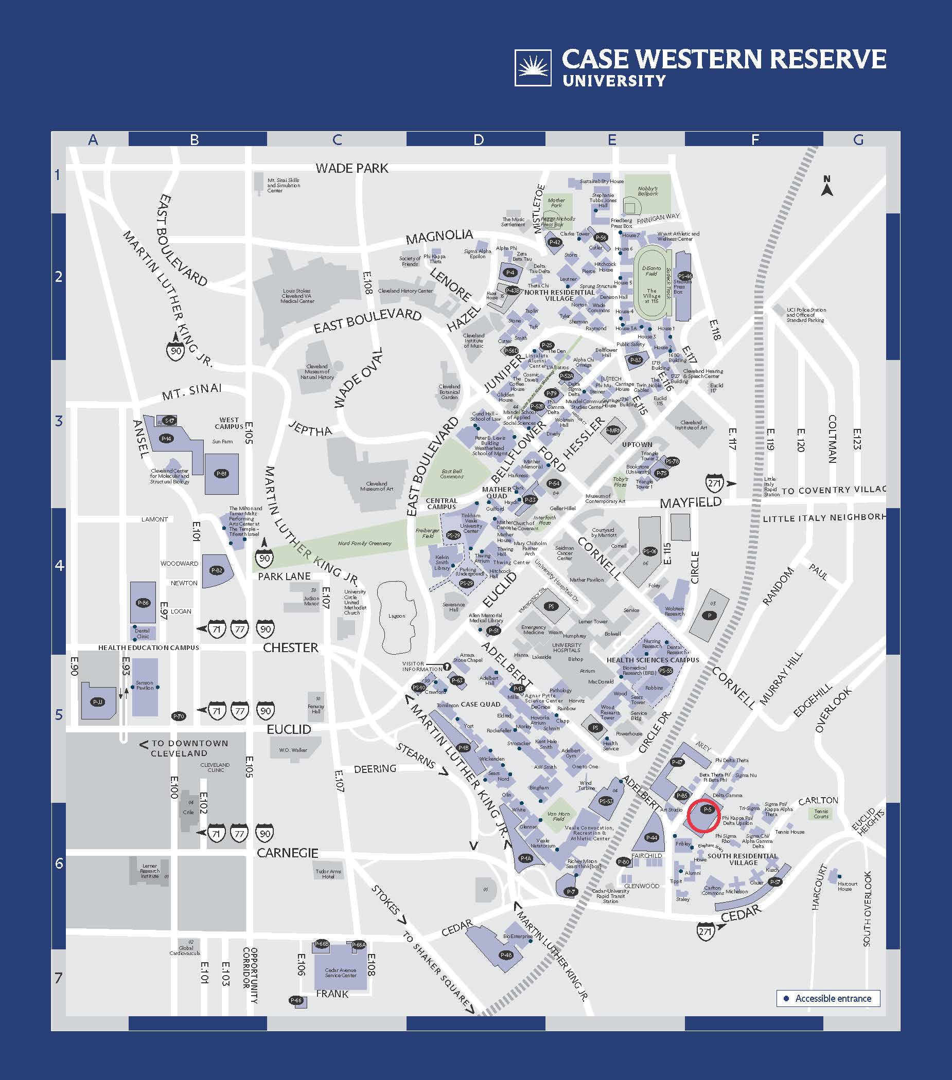 Campus Map Denoting SRV Location