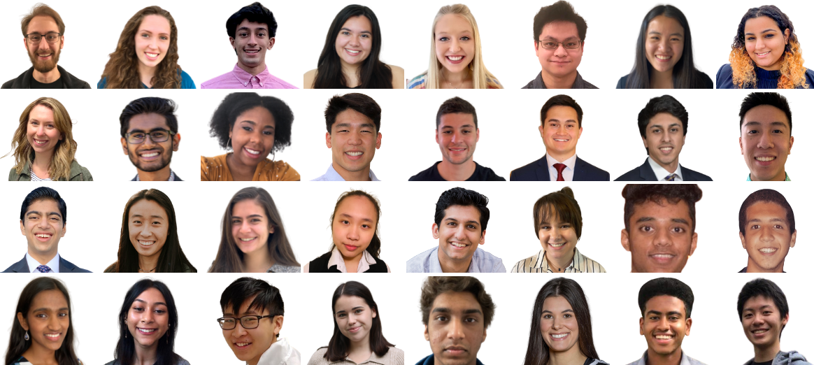 A composite of the 2021 CanSUR scholars headshot portraits