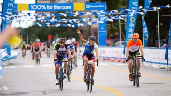 Photo of Caroline Sanadi from VeloSano Bike to Cure