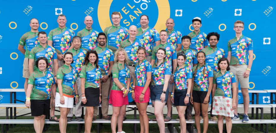 Group photo of 2019 Team Case CCC Velosano 6 Riders