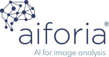 Aiforia Company logo with slogan "AI for image analytics"
