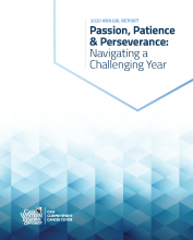 2020 Annual Report Cover: Passion, Patience and Perseverance