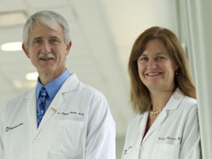 Two of the doctor's at the Case Comprehensive Cancer Center
