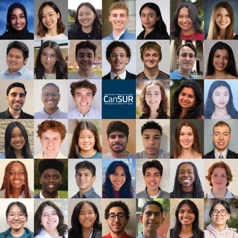 headshots of the 40 students participating in the 2025 CanSUR program