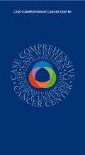Cover for Case CCC Annual Report 2025 - blue background with Case Comprehensive Cancer Center logo in center