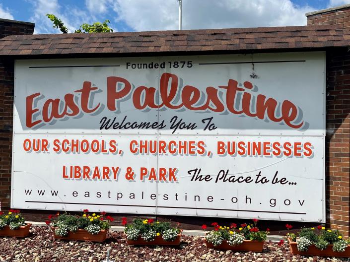 picture of a welcome to East Palestine sign