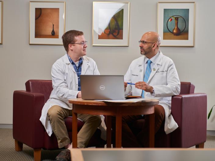 two doctors in conversation 