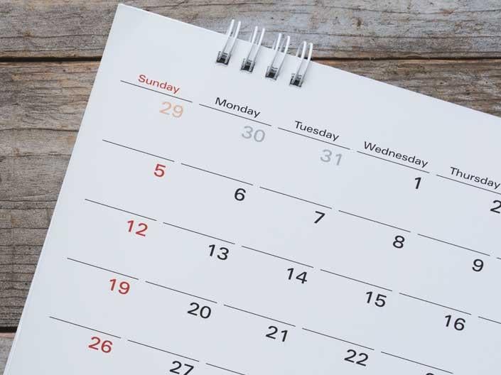 stock image of a calendar