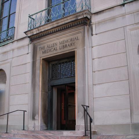 Exterior view of Allen Memorial Medical Library