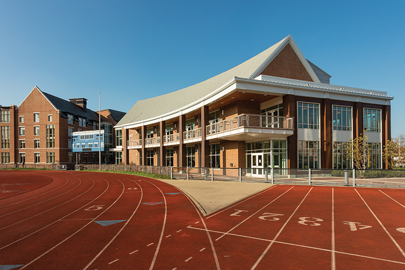 Photo of the exterior of Wyant Athletic and Wellness Center
