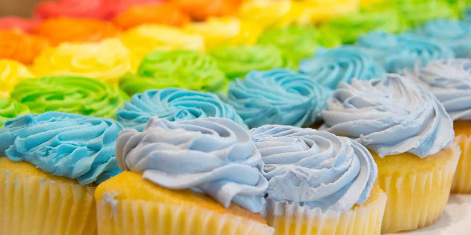 Rainbow assortment of Cupcakes