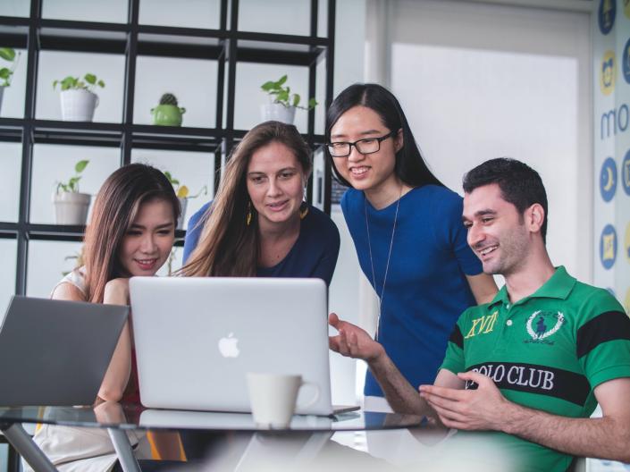 students at computer