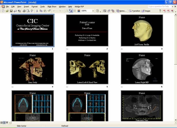 Screenshot of the patient presentation slides