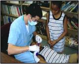 Children getting sealants applied to their teeth