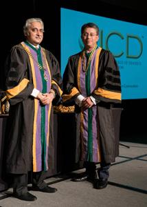 Dr. Pinto being inducted into the ICD