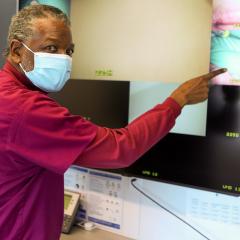 Andre Mickel in endodontics clinic