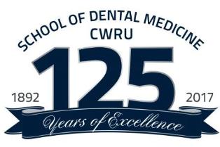 School of Dental Medicine CWRU 125 years of excellence logo