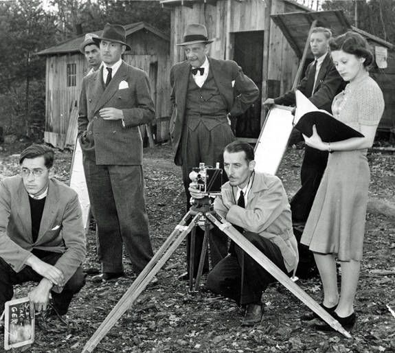 Cinecraft founders Betty and Ray Culley (behind the camera), circa 1940