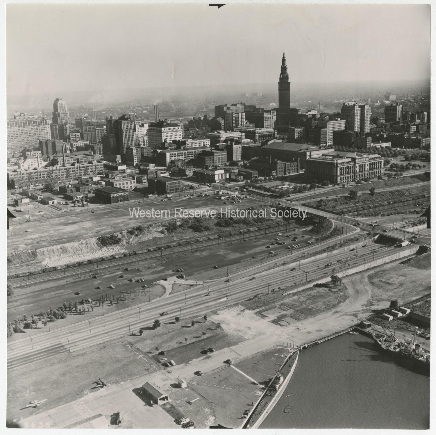 Vintage Aerial View of Cleveland