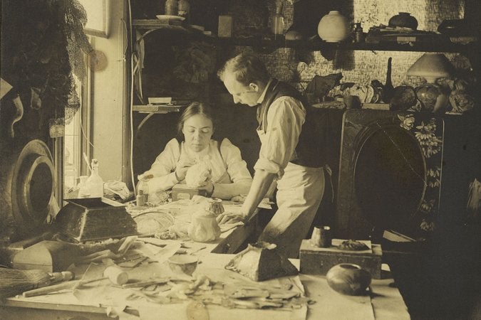 Clara Driscoll in her studio