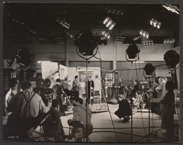 1948 photo of the Cinecraft, Inc. "Television Televised" film