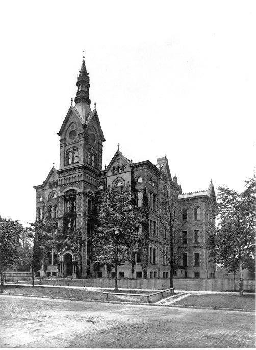 The Gothic style Central High School building, ca. 1888
