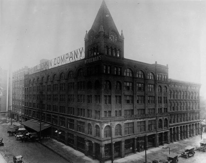 The Weideman Building, on W. 9th St. near Lakeside Ave., ca. 1920. (CPL)