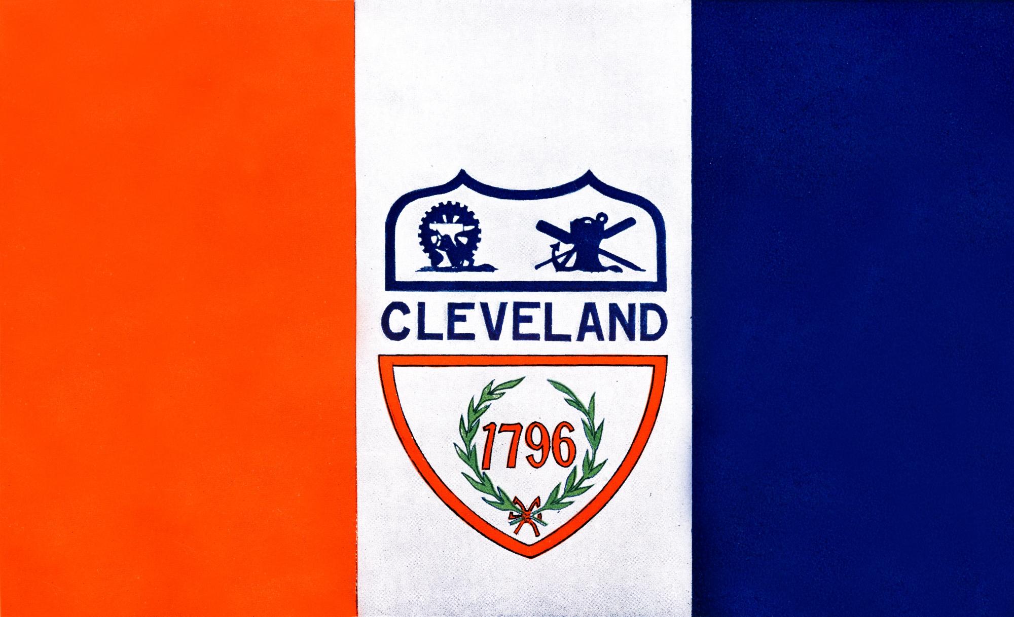 Susan Hepburn's original design for the municipal flag of Cleveland