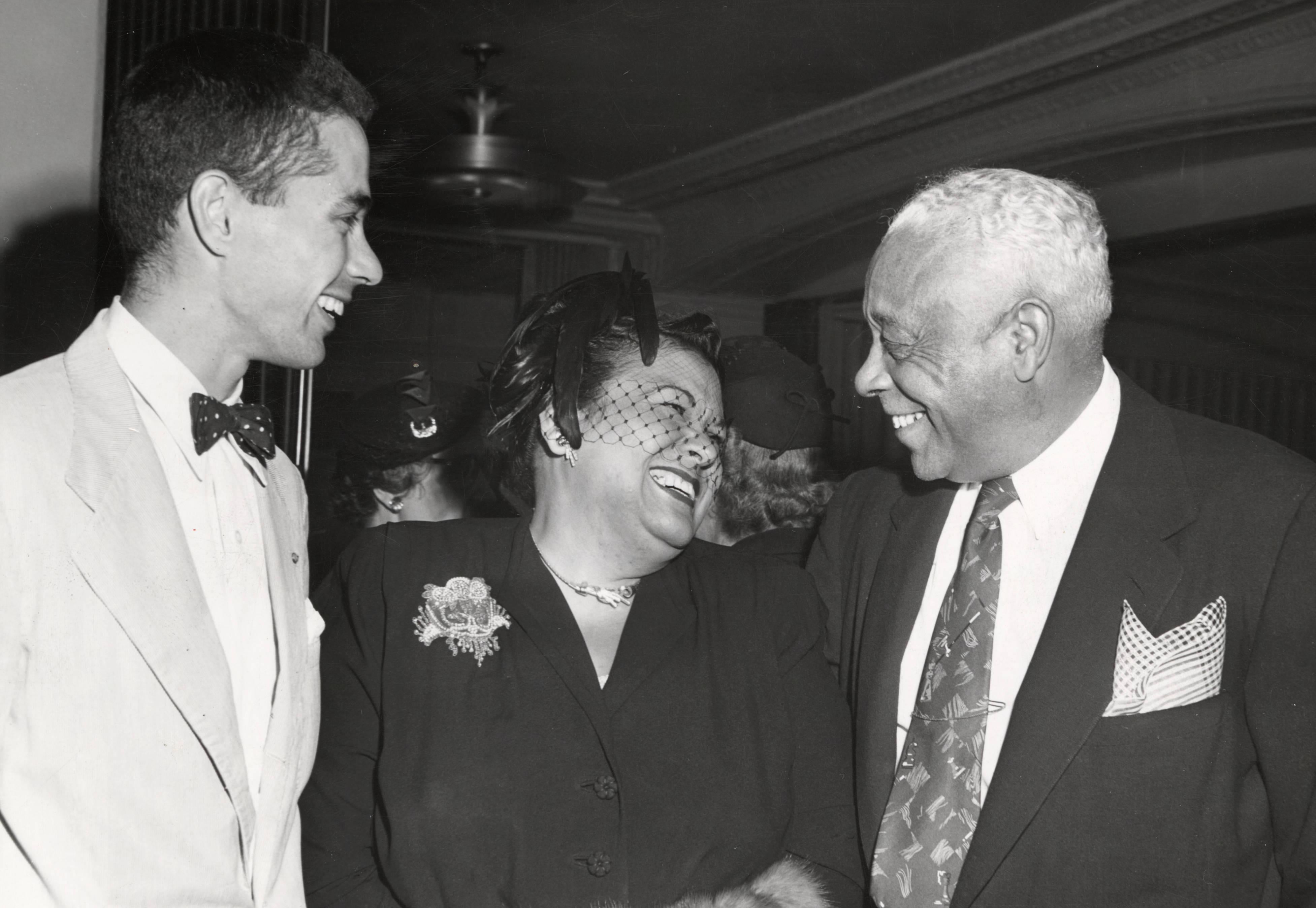 Clayborne George with wife Zelma George, and Seth Taft, 1951