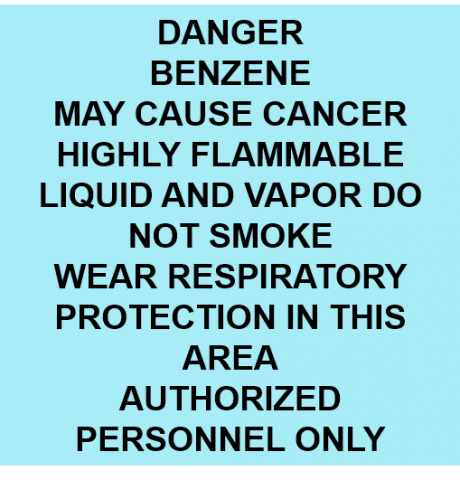 Warning labels must contain