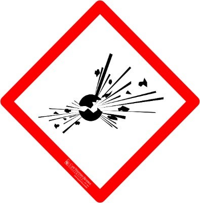 explosive hazards signage