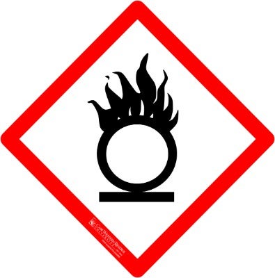oxidizer hazards signage