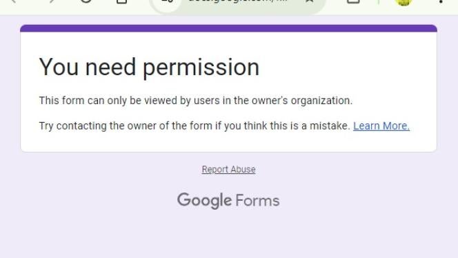 error message