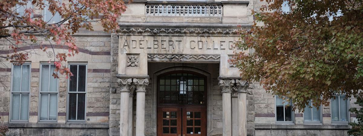 Entrance of Adelbert Hall at Case Western Reserve University 