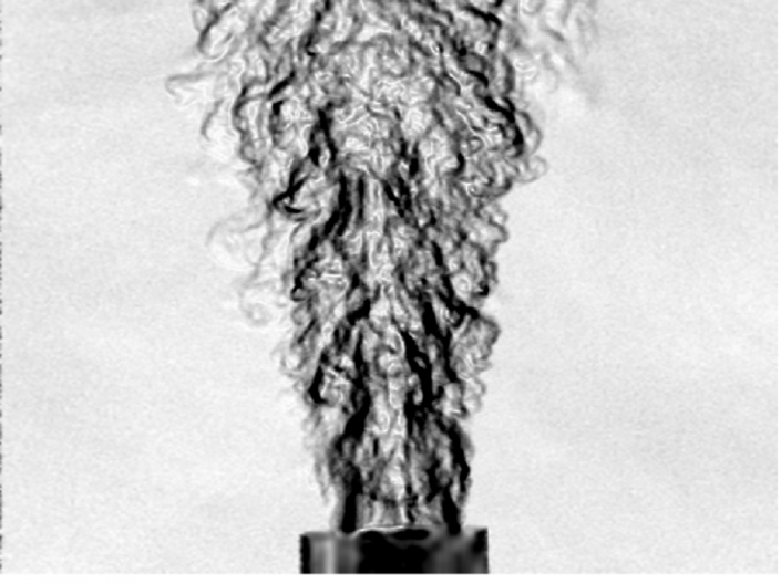Background oriented schlieren image of a turbulent plume
