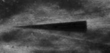Cone flying at Mach 6