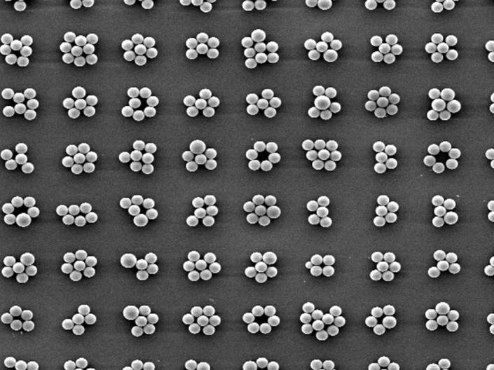 A close-up view of SEM clusters