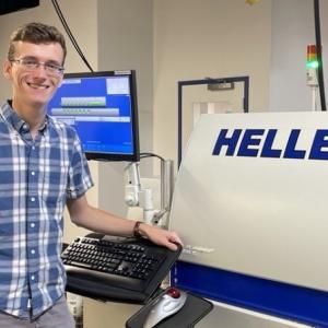 Nathaniel Berntson with a Heller oven