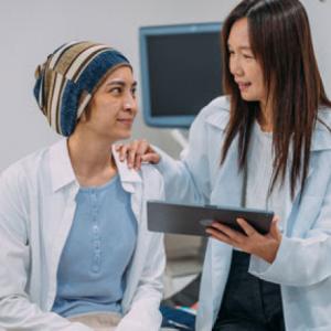 Doctor with patient