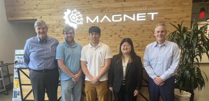 Mandy Zheng with colleagues at MAGNET