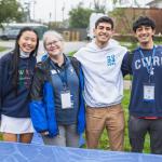 Vivek Aslot with group of CWRU students