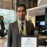 Rohan Akolkar with award